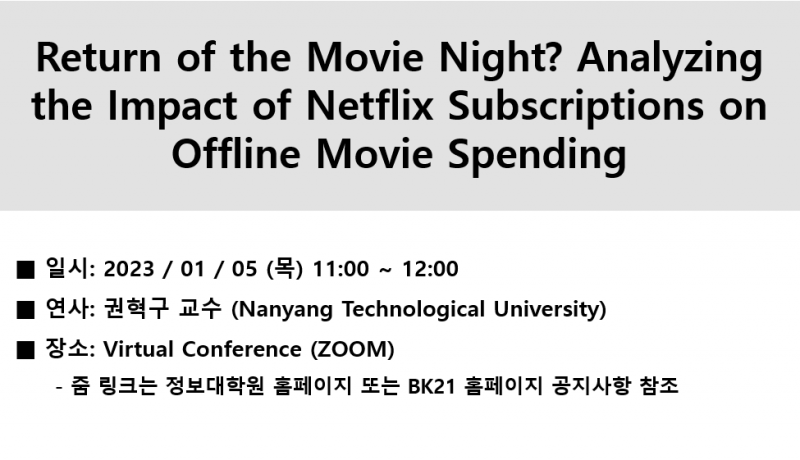 Return Of The Movie Night? Analyzing The Impact Of Netflix Subscriptions On Offline Movie Spending