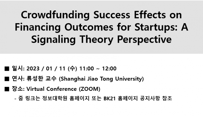 Crowdfunding Success Effects On Financing Outcomes For Startups: A Signaling Theory Perspective