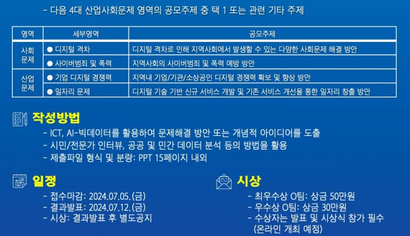 포스터(AI시대, 산업사회문제 해결을 위한 리빙랩 프로젝트 공모전) 240604